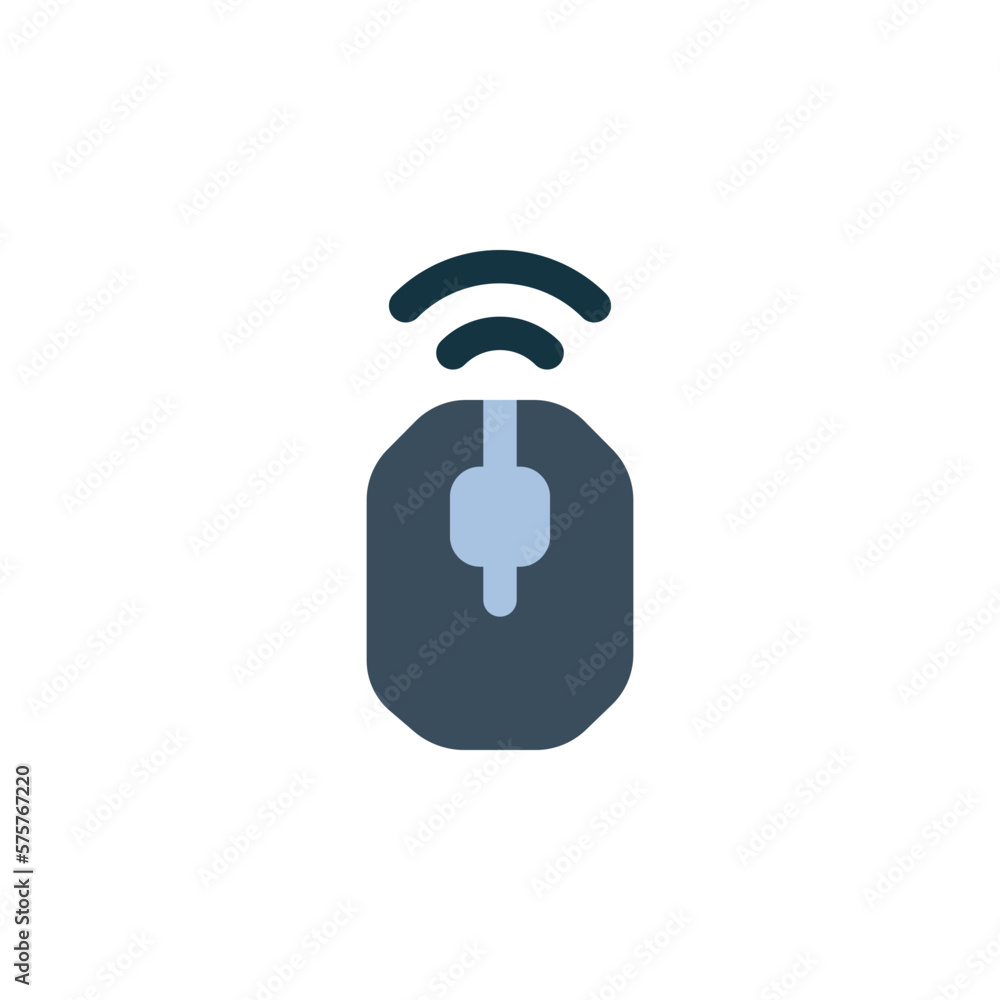 Poster mouse wireless vector icon. computer component icon flat style. perfect use for logo, presentation, 