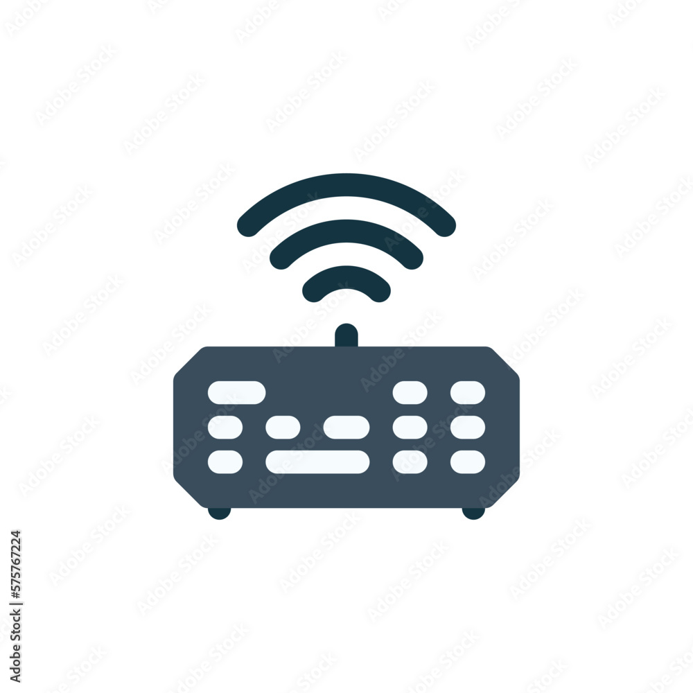 Aufkleber keyboard wireless vector icon. computer component icon flat style. perfect use for logo, presentatio