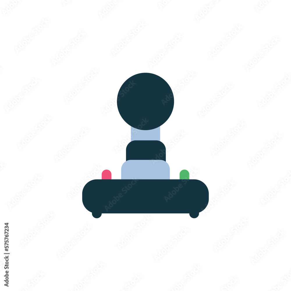 Poster joystick vector icon. computer component icon flat style. perfect use for logo, presentation, websit