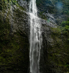 Fototapeta na wymiar View of the Hanakapiai Falls in Kauai, Hawaii