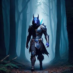 Naklejka premium Creature - Animal - Fantasy - Stylized - Game Character - Animal Hero - Warrior