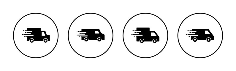 Delivery truck icon vector for web and mobile app. Delivery truck sign and symbol. Shipping fast delivery icon