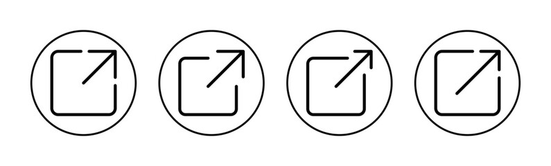 External link icon vector for web and mobile app. link sign and symbol. hyperlink symbol