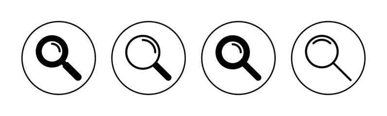 Search icon vector for web and mobile app. search magnifying glass sign and symbol