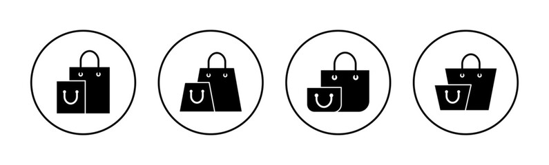 Shopping bag icon vector for web and mobile app. shopping sign and symbol