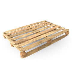 wooden pallet isolated on transparent background