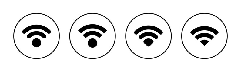 Wifi icon vector for web and mobile app. signal sign and symbol. Wireless  icon