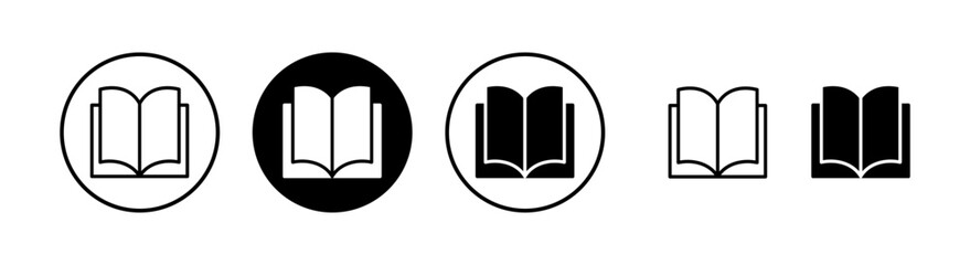 Book icon vector illustration. open book sign and symbol. ebook icon