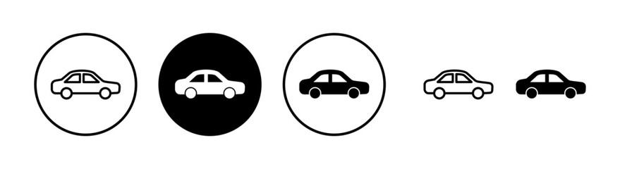 Car icon vector illustration. car sign and symbol. small sedan