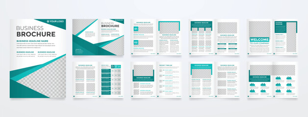 business brochure template with clean style and modern layout use for business profile and presentation