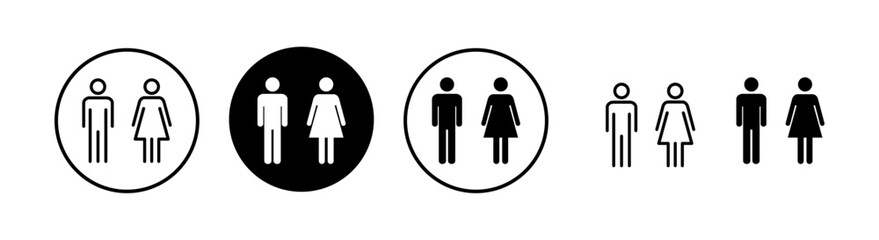 Man and woman icon vector illustration. male and female sign and symbol. Girls and boys