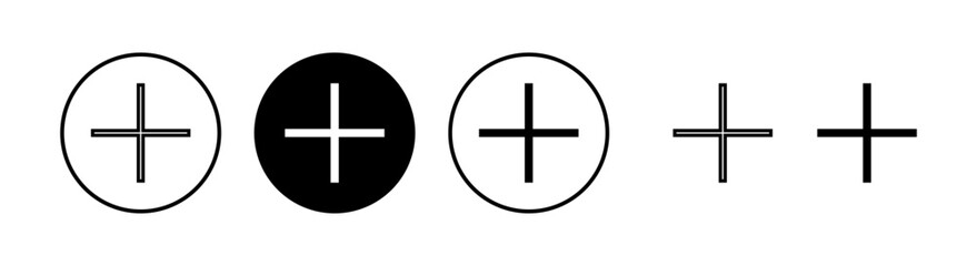 Plus Icon vector illustration. Add plus sign and symbol