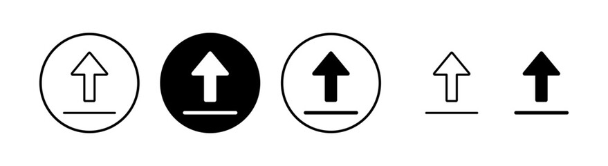 Upload icon vector illustration. load data sign and symbol