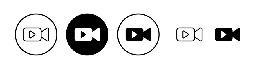 Video icon vector illustration. video camera sign and symbol. movie sign. cinema