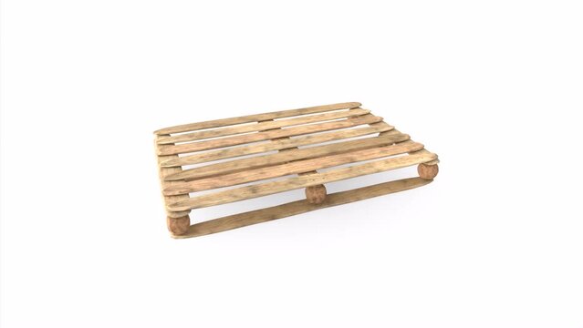 Wooden pallet isolated on white backgroound