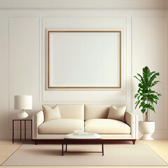 modern interior design with frame