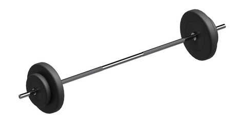 Obraz na płótnie Canvas Fitness equipment object barbell, 3d rendering