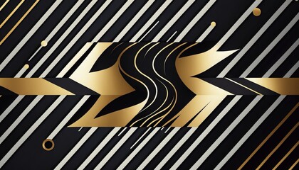 Texture pattern, black and gold colors with golden veins. AI generative.