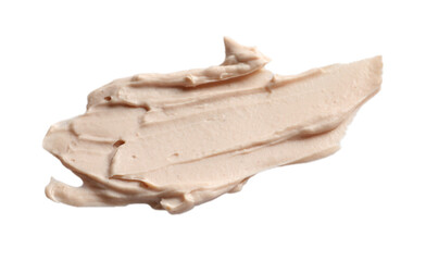 Sample of facial mask isolated on white, top view