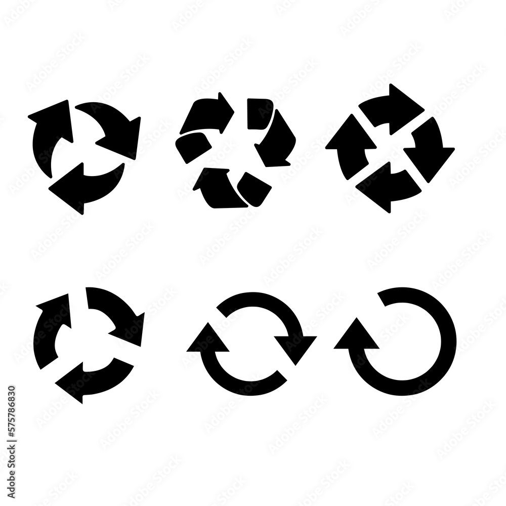 Poster refresh reload rotation sign icons illustration on white background..eps