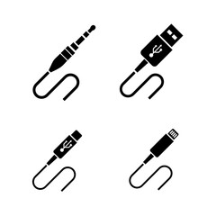  cables for device vector trendy style illustration on white background..eps