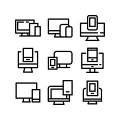 responsive design icon or logo isolated sign symbol vector illustration - high quality black style vector icons
