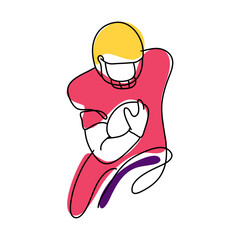 Line art flat illustration Super Bowl is a great choice for any graphic design project related to this event, such as posters, banners, flyers or advertisements.