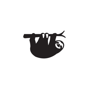 simple sloth logo vector template
