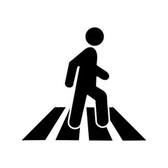 people crosswalk icon pedestrian symbol trendy style on white background..eps