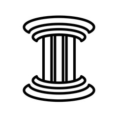  vector Pillar icon illustration on white background..eps