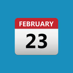 February 23 Concept Design. Vector Illustration.