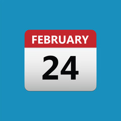 February 24 Concept Design. Vector Illustration.