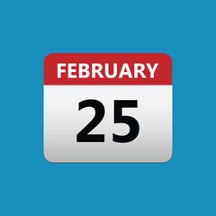 February 25 Concept Design. Vector Illustration.