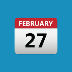 February 27 Concept Design. Vector Illustration.