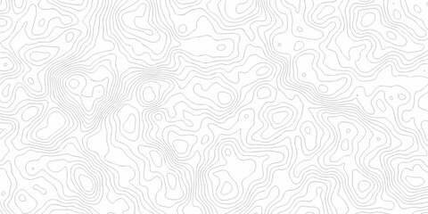 Fototapeta premium Topographic map. Geographic mountain relief. Abstract lines background. Contour maps. Vector illustration, Topo contour map on white background, Topographic contour lines vector map seamless pattern.