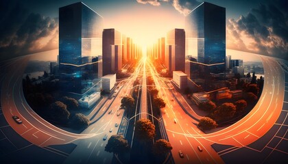 future created using AI Generative Technology