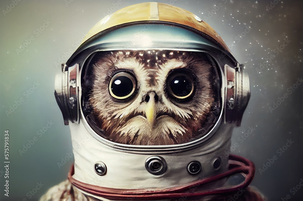 Poster owl astronaut out of this world exploring generative ai