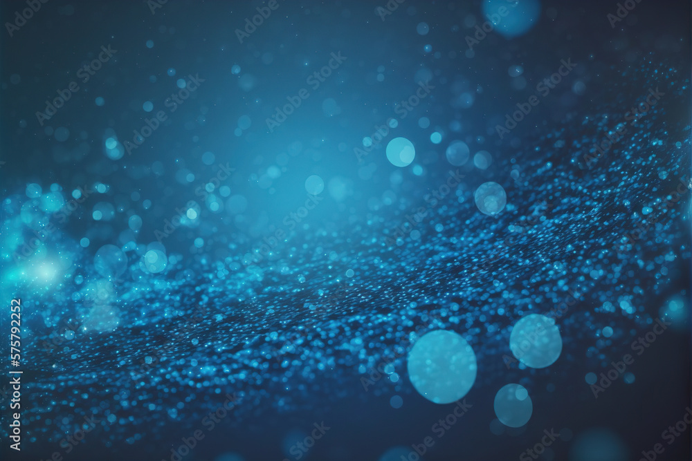 Poster blue technology abstract background with floating 3d particles texture . admirable generative ai ima