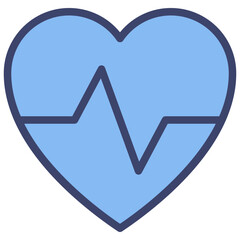 heartbeat icon. cardiology pulse love symbol