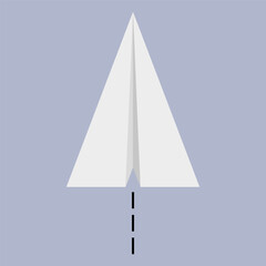 Origami paper airplane for paper design. Vector illustration.