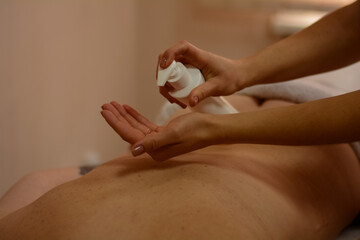 person receiving a massage