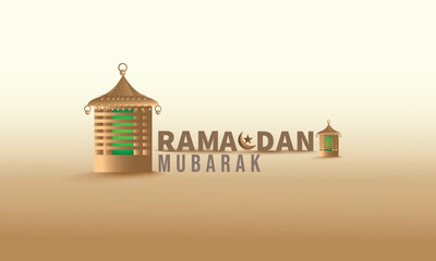 Ramadan Kareem greeting. islamic design, gold color,card, ramadan background