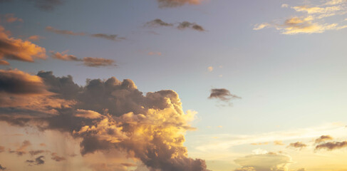 
Yellow clouds, beautiful sunset