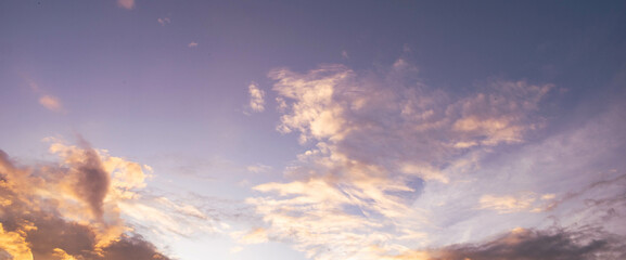
Yellow clouds, beautiful sunset