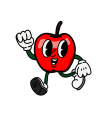 illustration apple icon character & vector