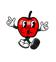 illustration apple icon character & vector
