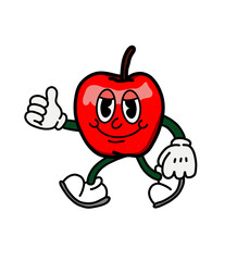 illustration apple icon character & vector
