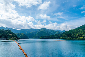 Lake Okutama and mountains, Japan