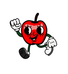 illustration apple icon character & vector