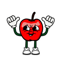illustration apple icon character & vector